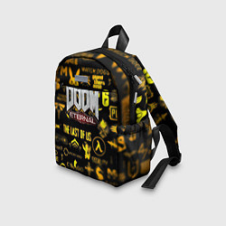 Детский рюкзак Doom золотые логотипы игр, цвет: 3D-принт — фото 2