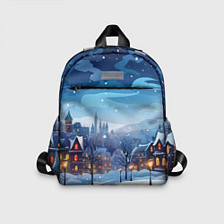 Детский рюкзак Новогодний город, цвет: 3D-принт