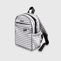 Детский рюкзак Кен - серые и белые полосы, цвет: 3D-принт — фото 2