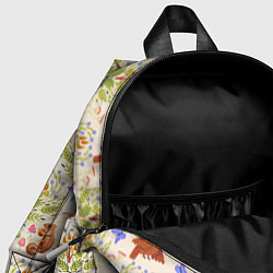 Детский рюкзак Сказочный лес бурундук и сова в деревьях, цвет: 3D-принт — фото 2