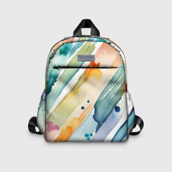 Детский рюкзак Цветный акварельные мазки - нейросеть, цвет: 3D-принт