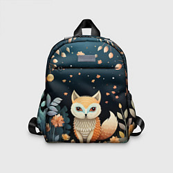 Детский рюкзак Фэнтезийная лисичка в лесу фолк-арт, цвет: 3D-принт