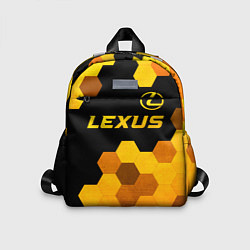 Детский рюкзак Lexus - gold gradient: символ сверху, цвет: 3D-принт