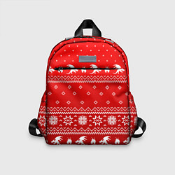 Детский рюкзак Свитер с драконами - паттерн, цвет: 3D-принт