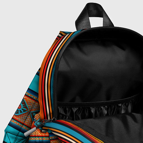 Детский рюкзак Этнический принт в горизонтальную полоску / 3D-принт – фото 4