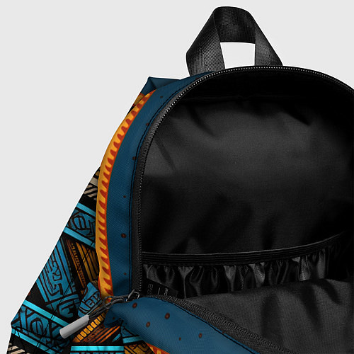 Детский рюкзак Этнический рисунок в горизонтальную полоску / 3D-принт – фото 4