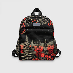 Детский рюкзак Новогодняя темная ночь, цвет: 3D-принт