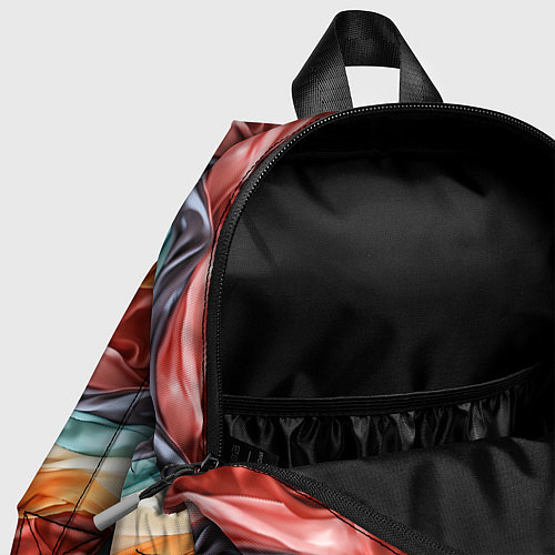 Детский рюкзак Разноцветные полосы текстура ткани / 3D-принт – фото 4