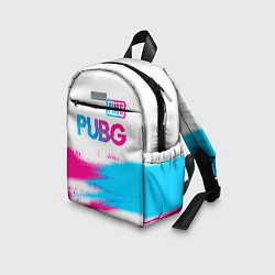 Детский рюкзак PUBG neon gradient style посередине, цвет: 3D-принт — фото 2