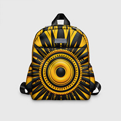 Детский рюкзак Желто-черный узор в африканском стиле, цвет: 3D-принт