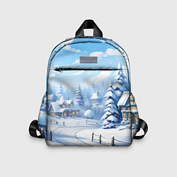 Детский рюкзак Снежный зимний фон, цвет: 3D-принт