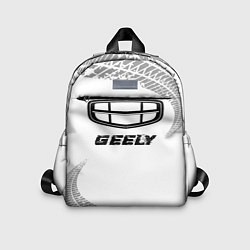 Детский рюкзак Geely speed на светлом фоне со следами шин, цвет: 3D-принт