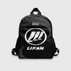 Детский рюкзак Lifan speed на темном фоне со следами шин