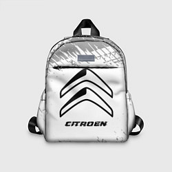 Детский рюкзак Citroen speed на светлом фоне со следами шин, цвет: 3D-принт