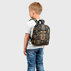 Детский рюкзак Абстрактный паттерн в славянском стиле, цвет: 3D-принт — фото 2