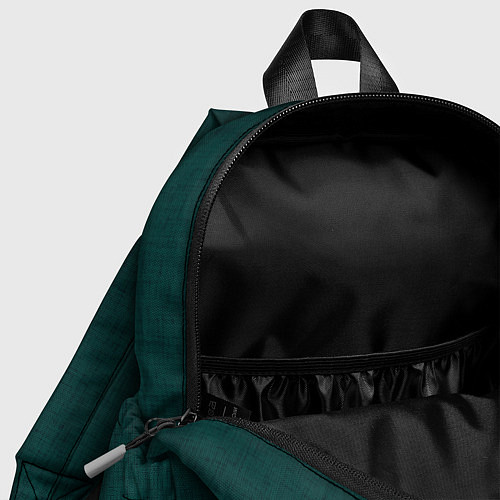 Детский рюкзак Тёмно-зелёный однотонный текстура / 3D-принт – фото 4