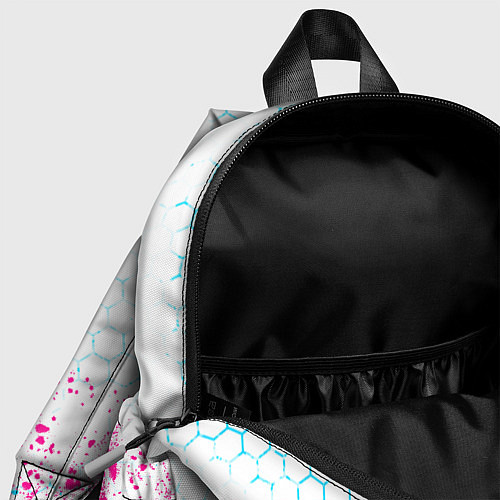 Детский рюкзак Assassins Creed neon gradient style посередине / 3D-принт – фото 4