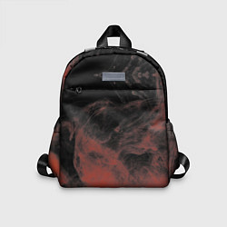Детский рюкзак Красный дым на чёрном, цвет: 3D-принт