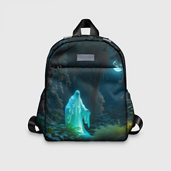 Детский рюкзак Светящийся зеленым призрак в лесу, цвет: 3D-принт