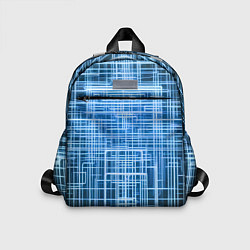 Детский рюкзак Синие неоновые полосы киберпанк, цвет: 3D-принт