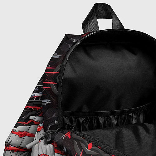 Детский рюкзак Киберпанк доспех красный / 3D-принт – фото 4