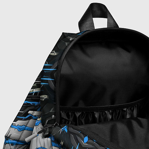 Детский рюкзак Киберпанк доспех синий / 3D-принт – фото 4