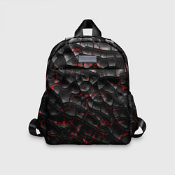 Детский рюкзак Трещины черные, цвет: 3D-принт