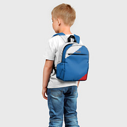 Детский рюкзак Белый синий красный вязаный фон, цвет: 3D-принт — фото 2