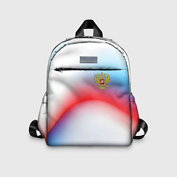 Детский рюкзак Герб России на фоне абстрактного триколора