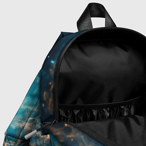 Детский рюкзак Голубая небула / 3D-принт – фото 4