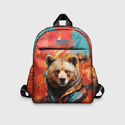 Детский рюкзак Праздничный медведь, цвет: 3D-принт