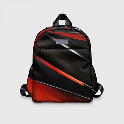 Детский рюкзак Красные и черные вставки, цвет: 3D-принт
