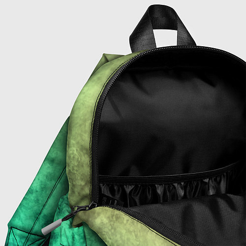Детский рюкзак Абстракция - изумрудная текстура / 3D-принт – фото 4