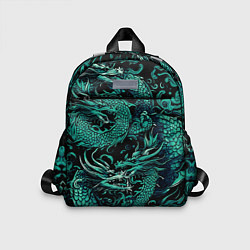 Детский рюкзак Дракон бирюзового цвета, цвет: 3D-принт