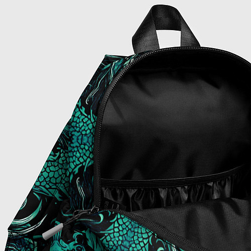 Детский рюкзак Дракон бирюзового цвета / 3D-принт – фото 4