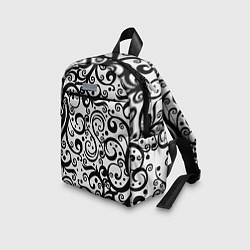 Детский рюкзак Чёрный кружевной узор, цвет: 3D-принт — фото 2