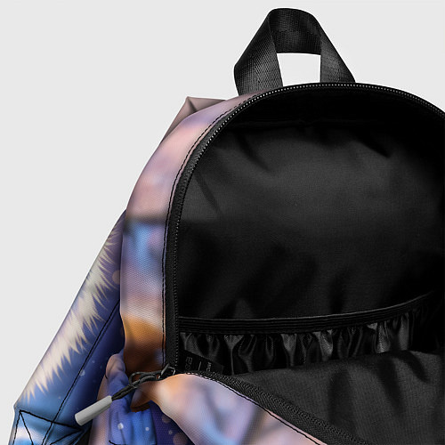 Детский рюкзак Заснеженный зимний пейзаж с песцом / 3D-принт – фото 4