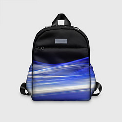 Детский рюкзак Синие волны на черном, цвет: 3D-принт