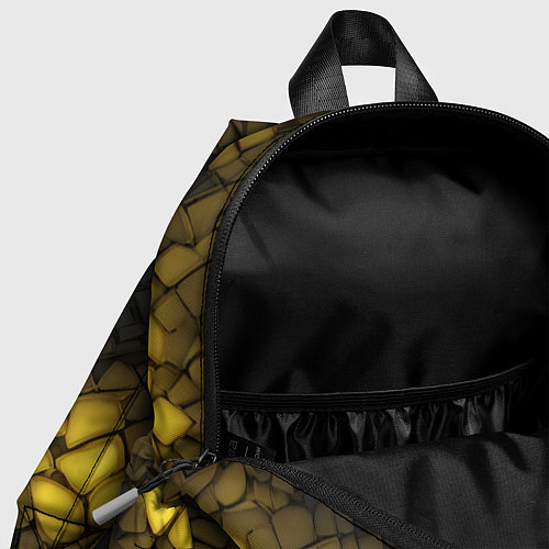 Детский рюкзак Жёлтый трескающийся камень / 3D-принт – фото 4