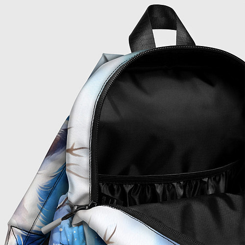 Детский рюкзак Портрет мультяшного песца акварель / 3D-принт – фото 4