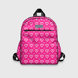 Детский рюкзак Сердечки паттерн насыщенный розовый