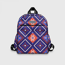 Детский рюкзак Этнические ромбы в контрасте, цвет: 3D-принт