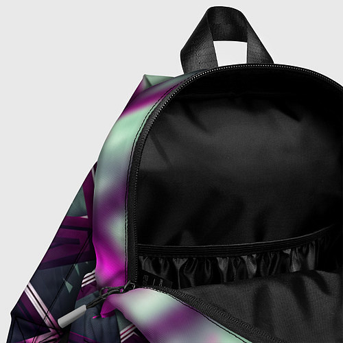 Детский рюкзак Фиолетовая абстрактная конструкция / 3D-принт – фото 4