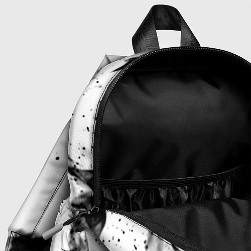 Детский рюкзак Герб РФ огненный стиль чернобелый / 3D-принт – фото 4