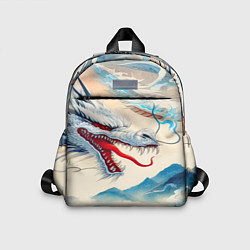 Детский рюкзак Дракон на фоне японского пейзажа, цвет: 3D-принт