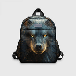Детский рюкзак Волк арт-портрет, цвет: 3D-принт