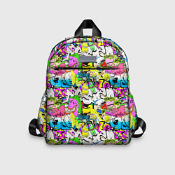 Детский рюкзак Цветное граффити, цвет: 3D-принт