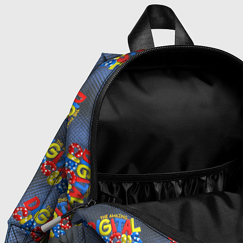 Детский рюкзак The amazing digital circus pattern / 3D-принт – фото 4