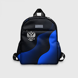 Детский рюкзак Герб РФ - глубокий синий, цвет: 3D-принт