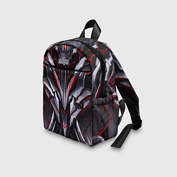 Детский рюкзак Красная кибер броня модерн, цвет: 3D-принт — фото 2